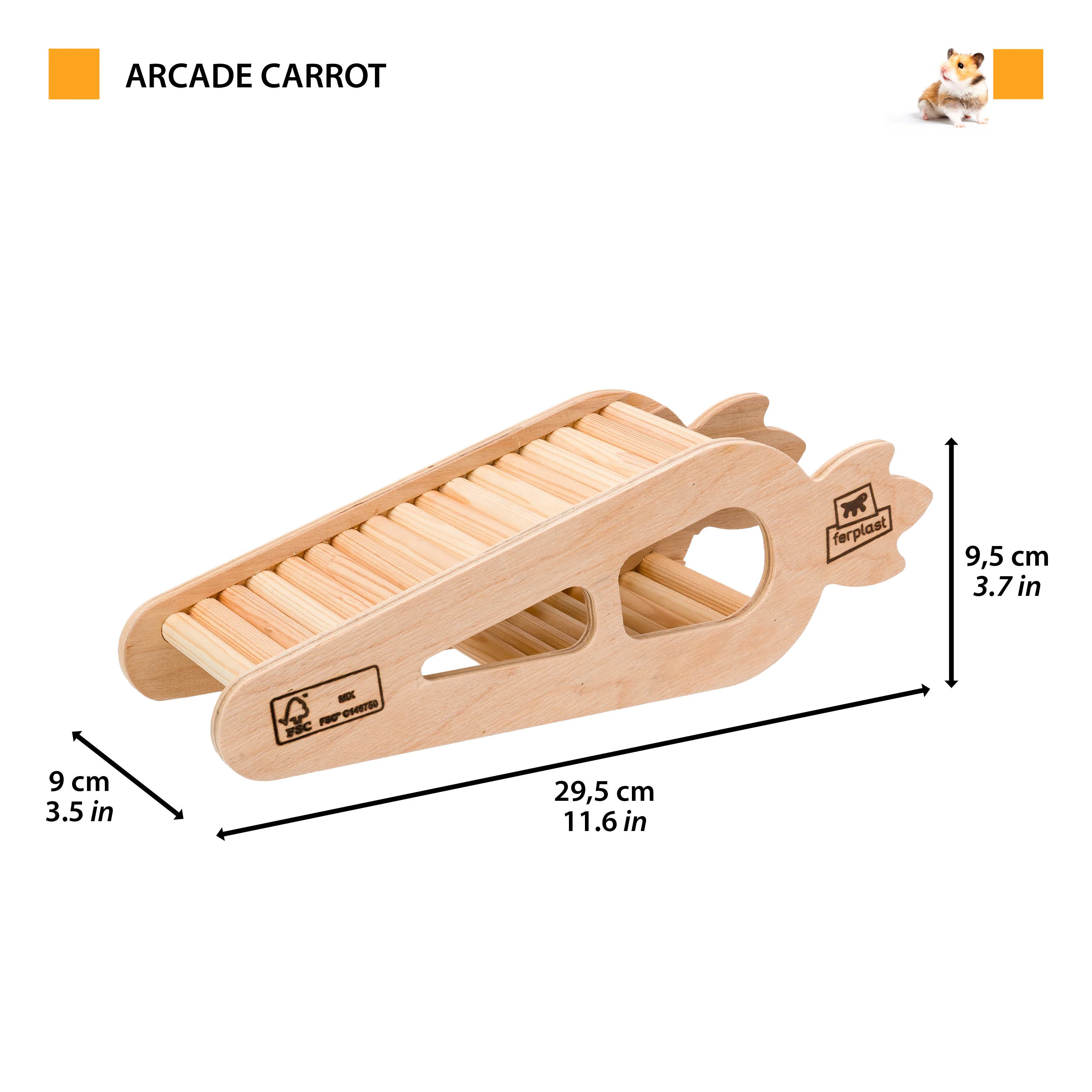 ARCADE CARROT Gioco in legno per criceti - Image 2