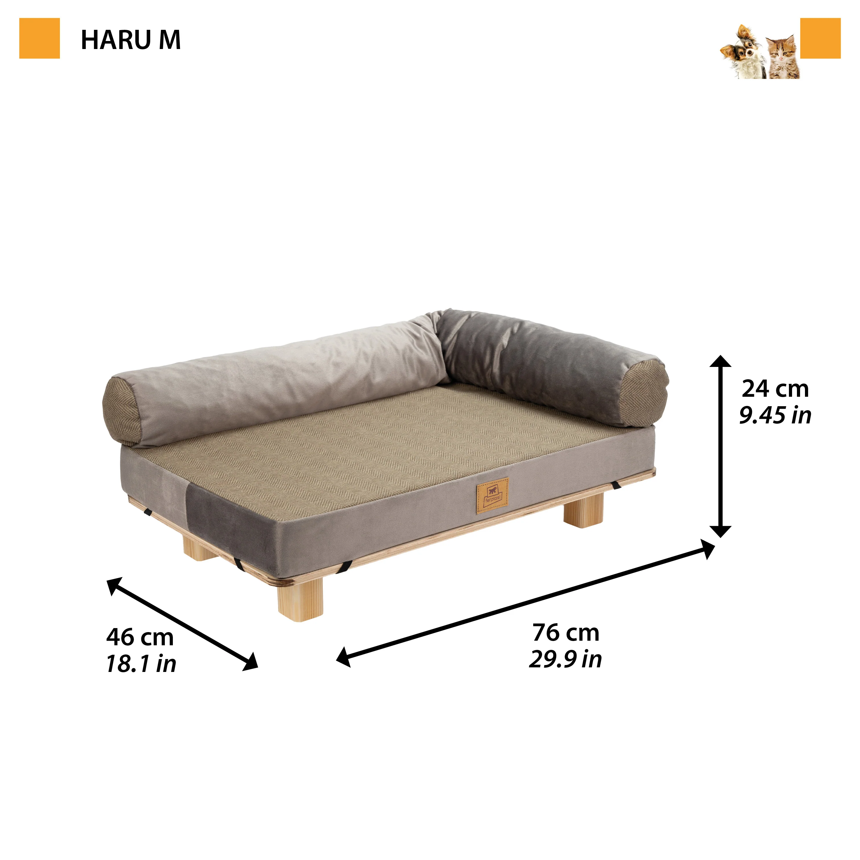 HARU Lettino per cani e gatti in legno - Image 13