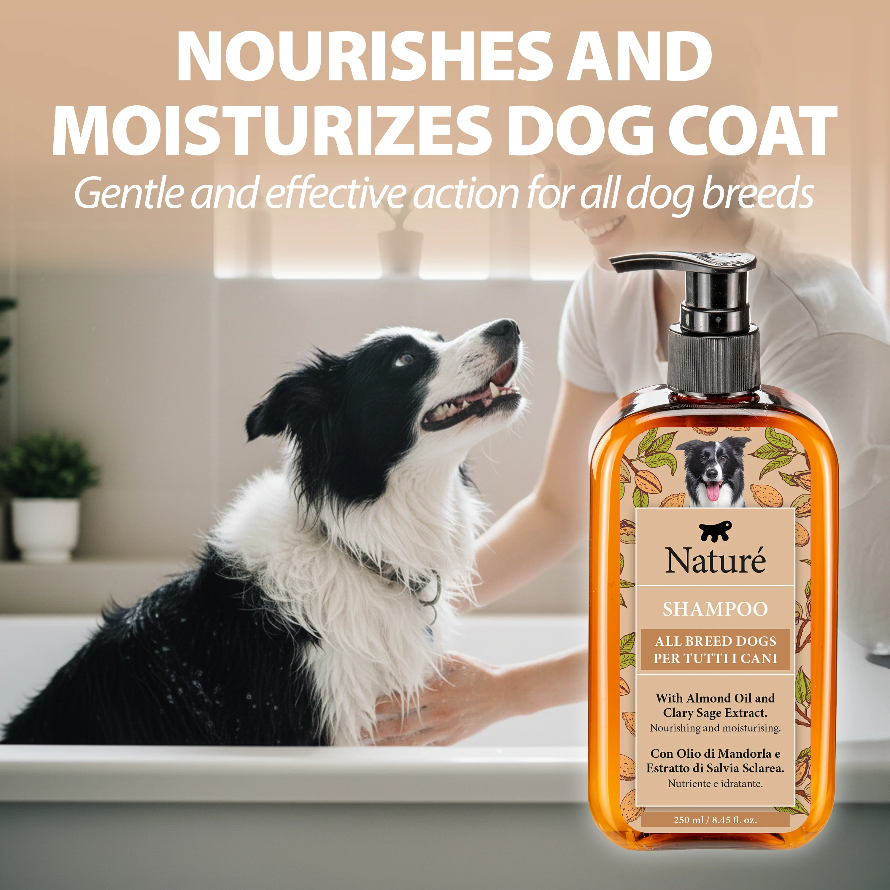 SHAMPOO PER CANI NATURÉ CON OLIO DI MANDORLA - Image 3