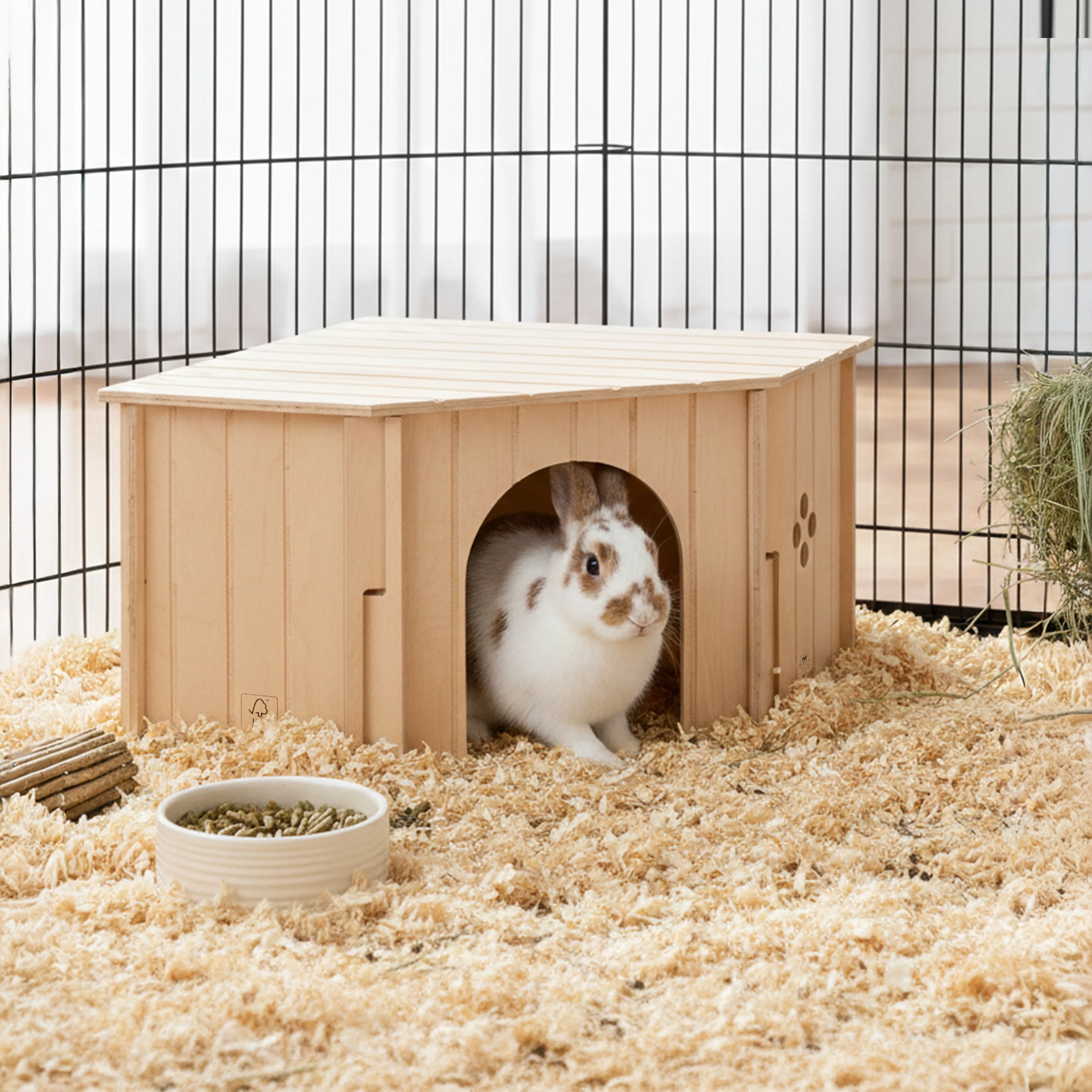 SIN CORNER Casetta in legno angolare per piccoli animali - Image 4